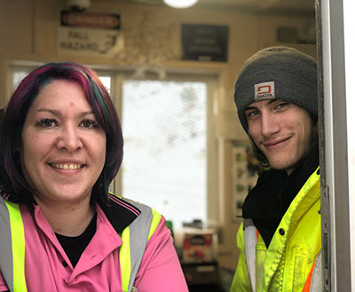 McKelvey Creek Landfill Attendants Nicole and Lincoln