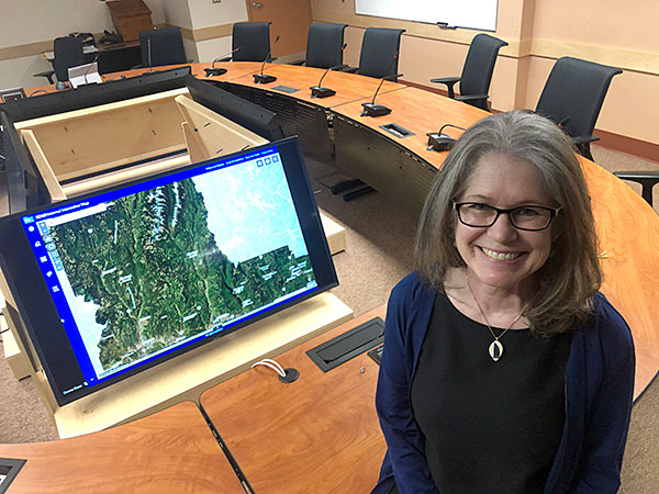 Donna Dean RDKB's Manager of Planning and Development with its new interactive web map service