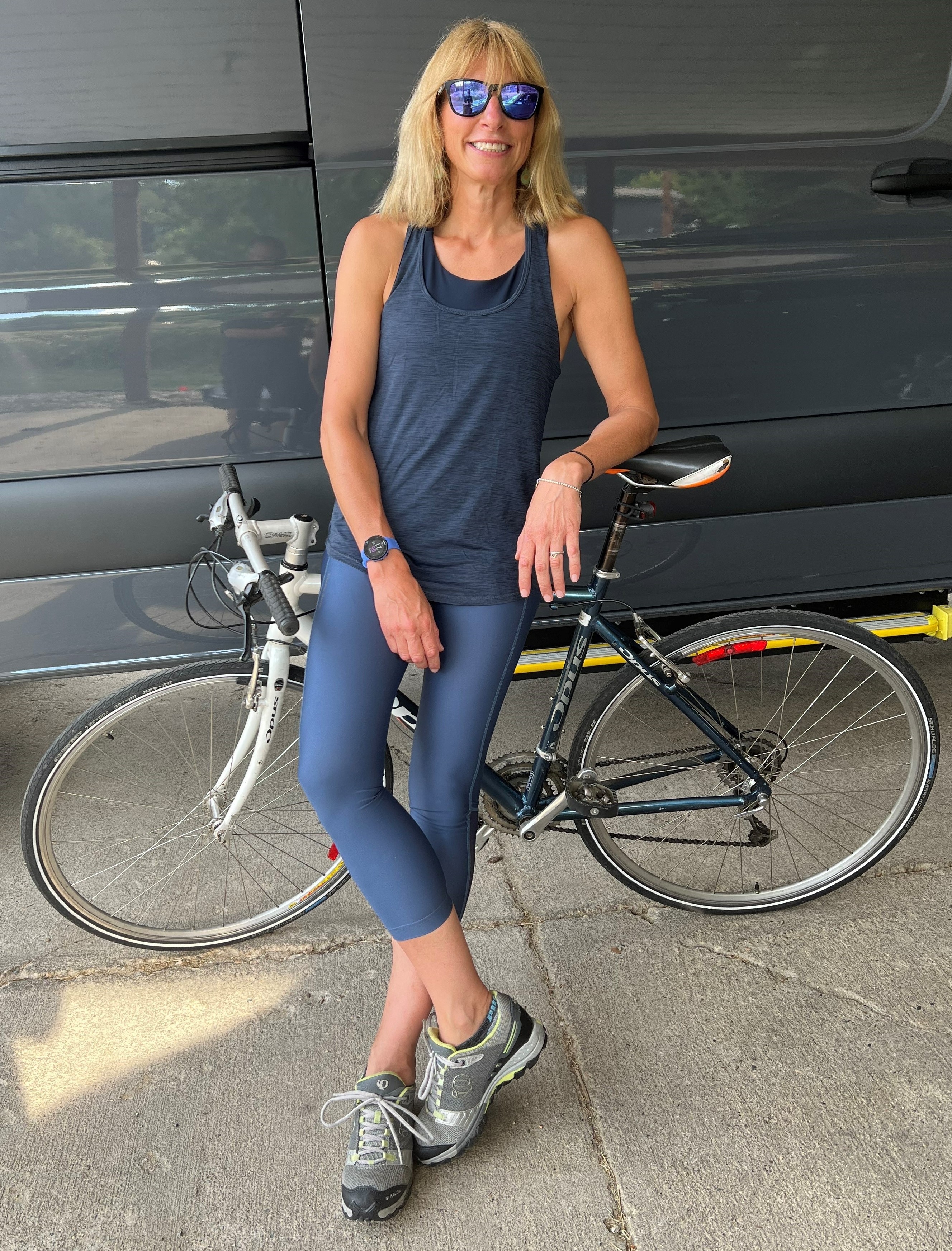Anouschka Riverin with her Bike
