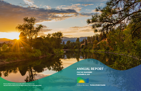 RDKB Annual Report cover taken by Tina Bryan Photography